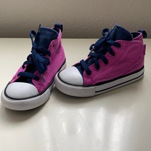 Girls high top Converse sneakers